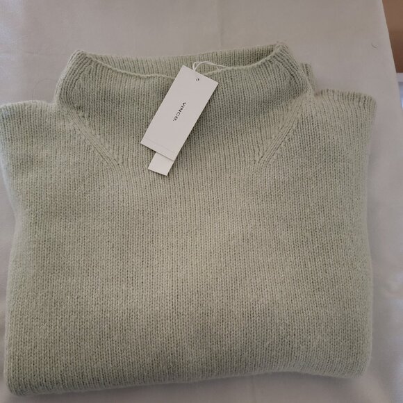 Vince Marbled Funnel Neck Wool Blend Sweater, Size L, NWT - Picture 9 of 16